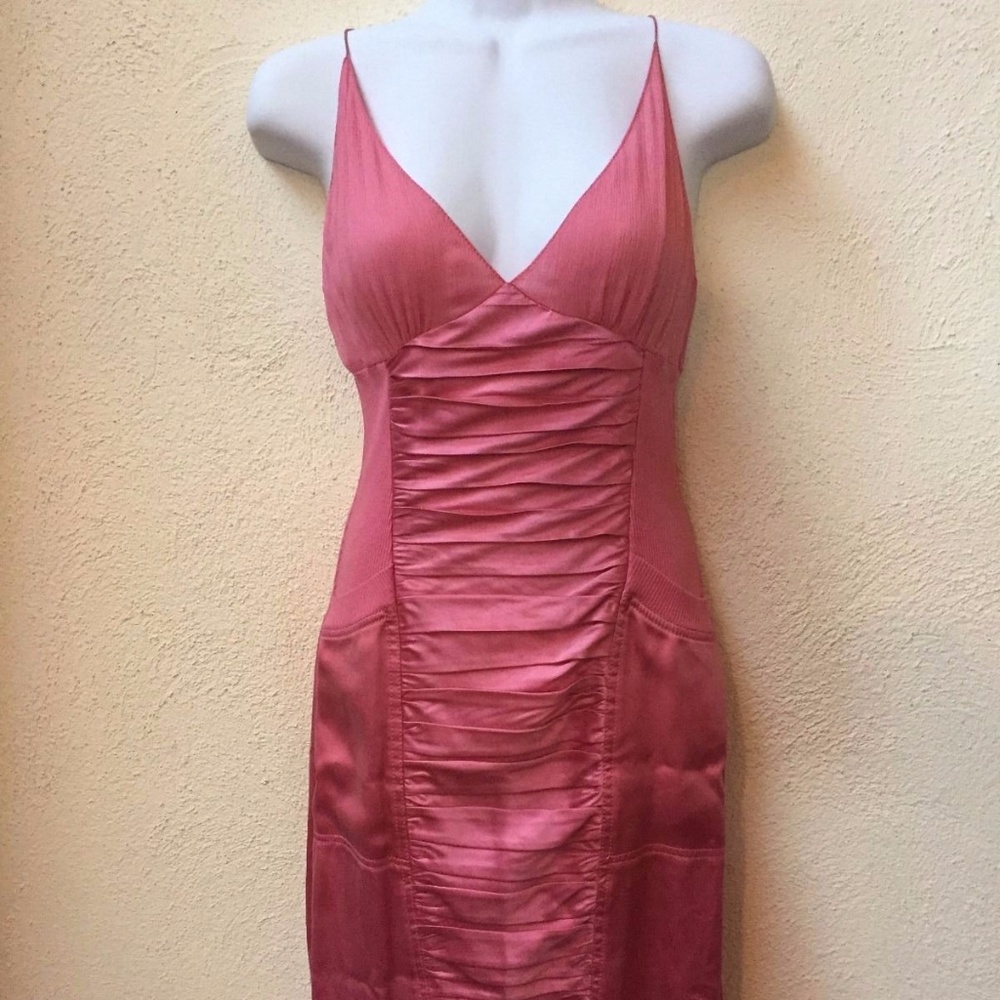 HOT PINK COCKTAIL DRESS BY CATHERINE MALANDRINO